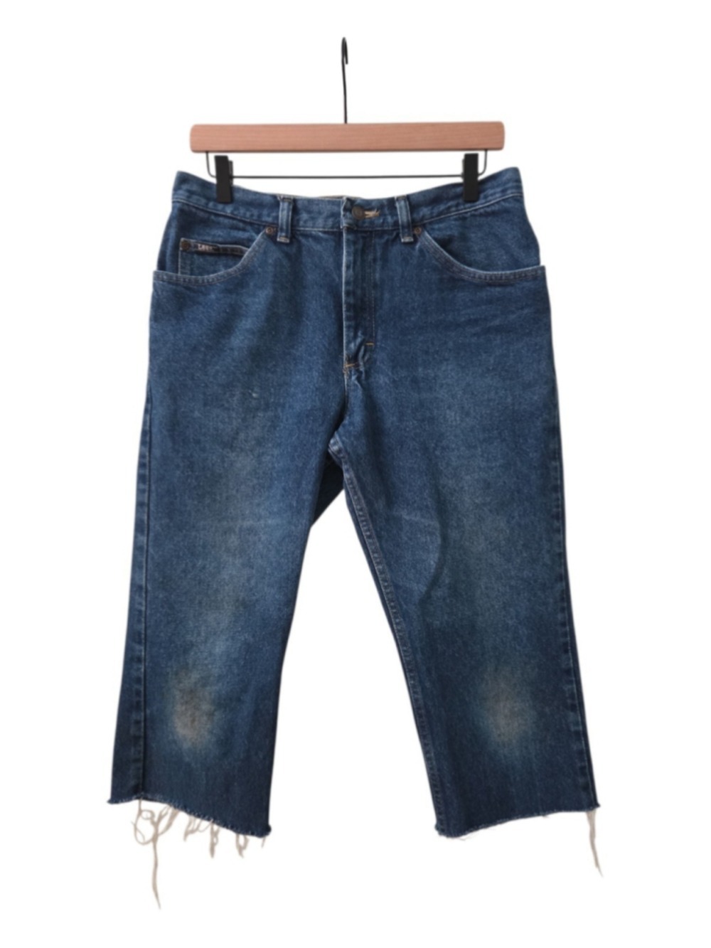 Lee Men's Upcycled Cut Off Denim Shorts 33 Blue